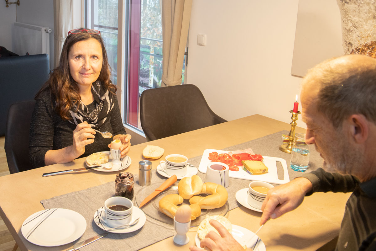 Frühstücken in der Ferienwohnung UrlaubsREICH